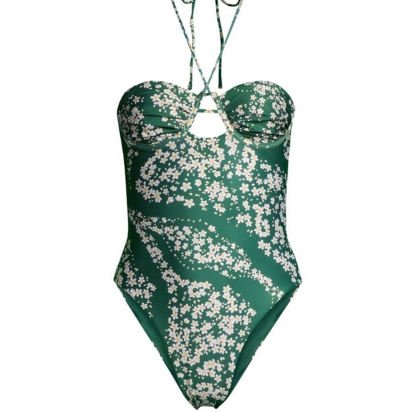 NWT Agua by Agua Bendita Astro Esmerelda Halter One-Piece - Picture 10 of 15